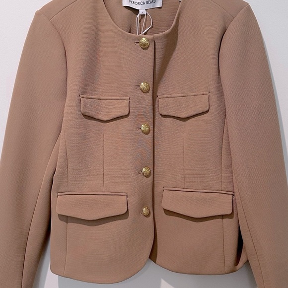 Veronica Beard Kensington knit jacket in latte - Picture 7 of 15